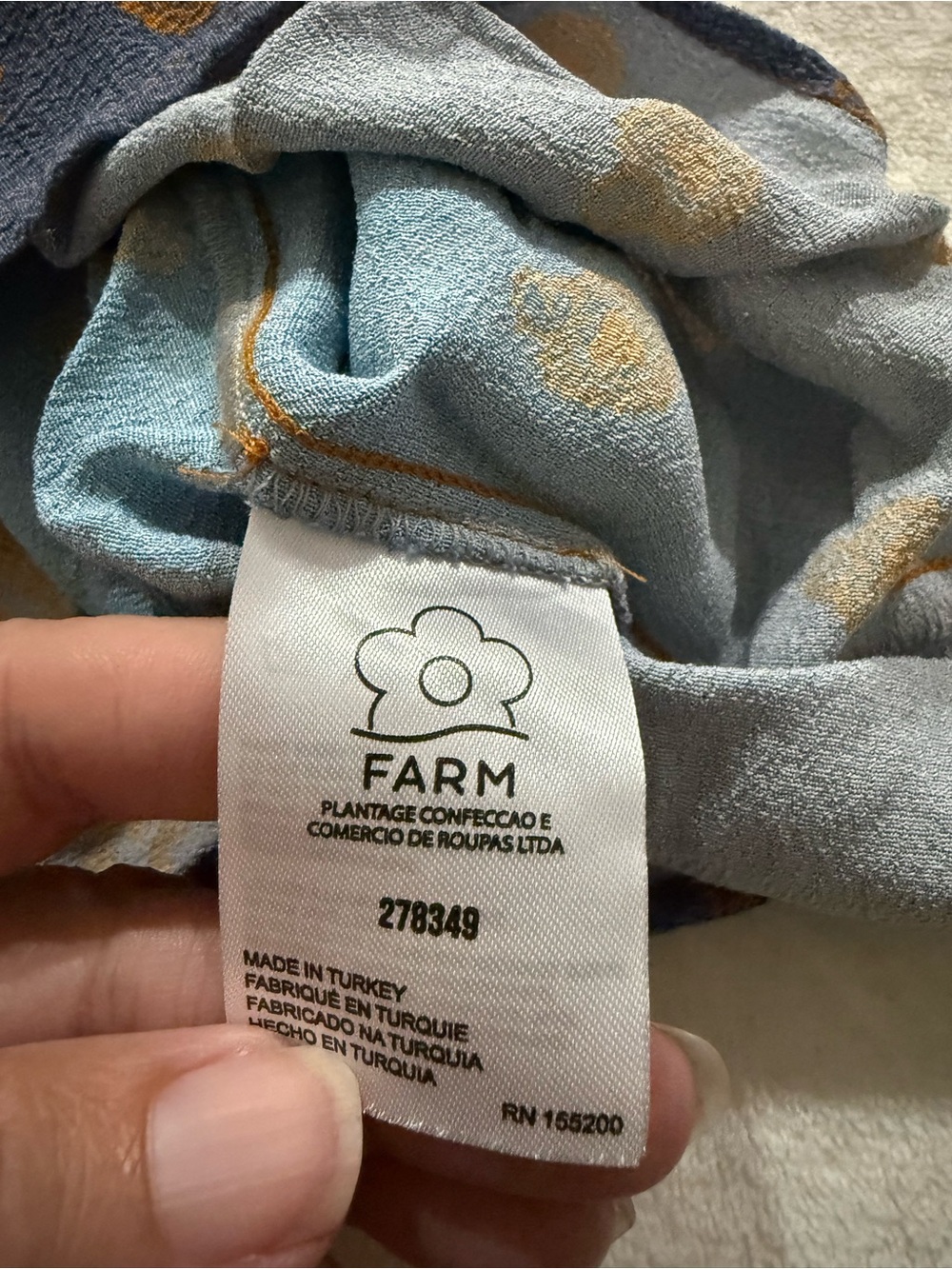 Farm Rio Women’s Small Tie Front Blouse Boho E04 - Picture 7 of 8